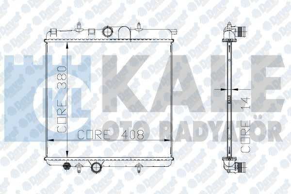 KALE 2039011AB Su Radyatoru Peugeot 206 1.1 / 1.4 / 1.6 16v (Musurlu) 98> Ac (Al/Pl/Brz)